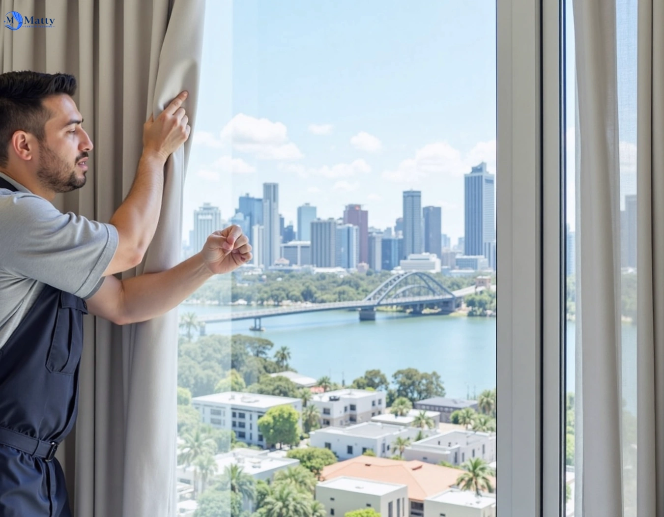 Professional curtain steam cleaning service earlwood-nsw QLD by Matty Curtain Cleaning
